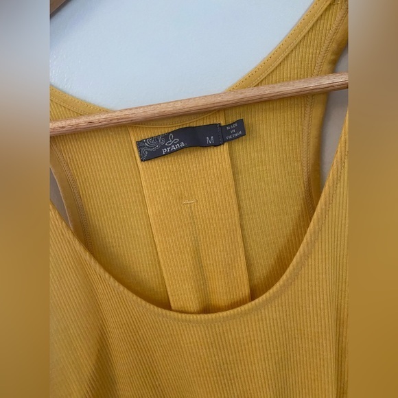 PrAna Yellow Racerback Tank Top - Picture 3 of 4